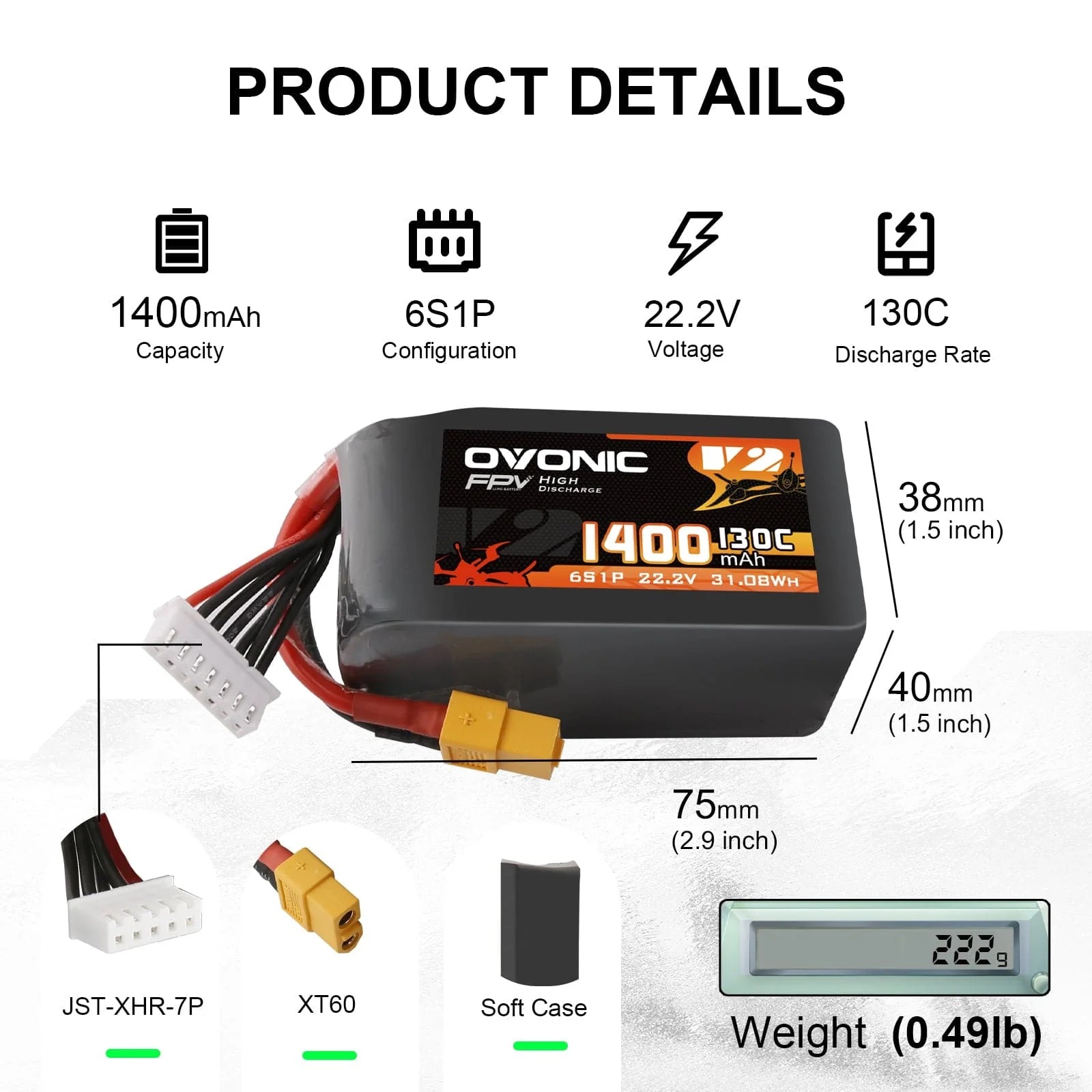 Ovonic 6S LiPo Akku 22,2V 1400 – Walksnail Avatar Hd Goggles X Bewertung und Preis